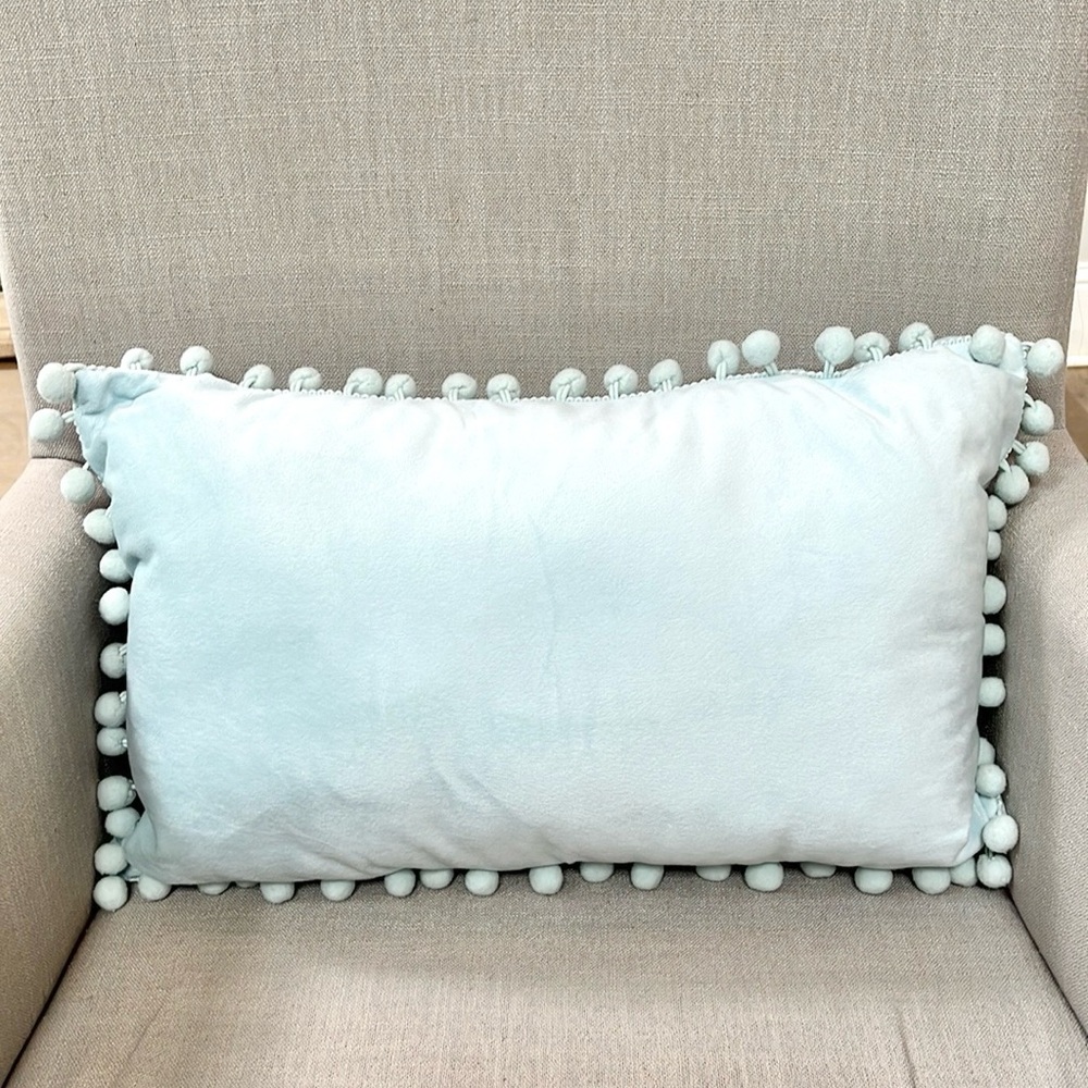 Pom Pom Lumbar Decorative Pillow
